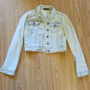 Light Blue Cropped Denim Jacket